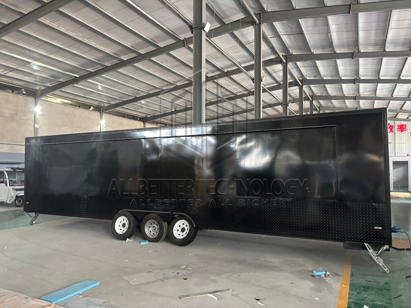 Commercial Food Truck | Sleek Black Design | Ready for Custom Wrap