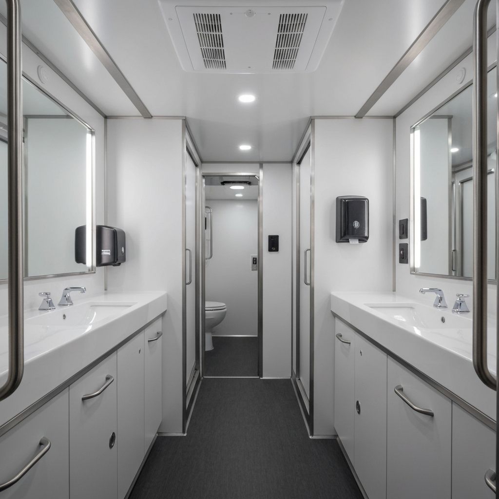 Luxury restroom trailer interior